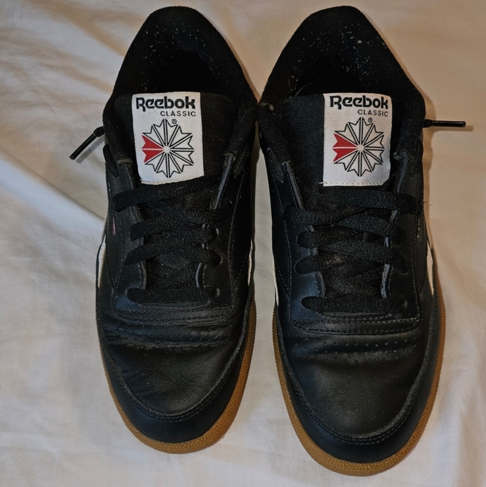 Reebok Men's Club C Revenge Vintage Sneaker - Black and White size 8 - Picture 5 of 11